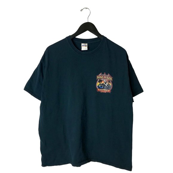 2014 73rd Annual Bike Week Dayton Beach Florida T Shirt Adult Black XL Solid - Picture 2 of 16